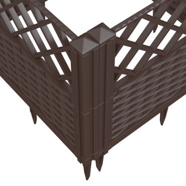 vidaXL Ζαρντινιέρα με Πασσάλους Μαύρη 125x40x28,5 εκ. Πολυπροπυλένιο