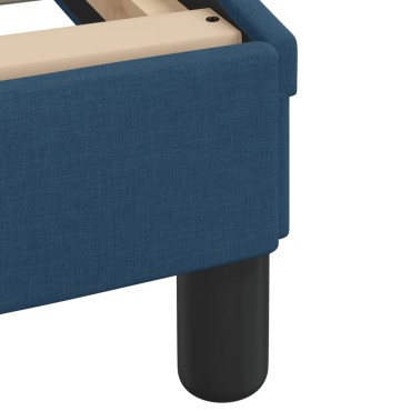 vidaXL Κρεβάτι με Στρώμα Μπλε 120x200 εκ. Υφασμάτινο