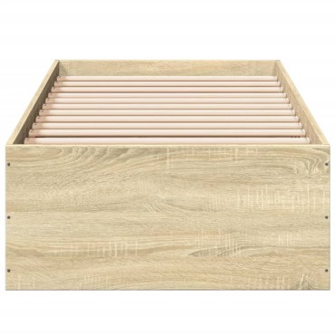 vidaXL Πλαίσιο Κρεβατιού Χωρ. Στρώμα Sonoma Δρυς 75x190εκ Επεξ. Ξύλο