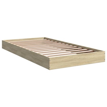 vidaXL Πλαίσιο Κρεβατιού Χωρ. Στρώμα Sonoma Δρυς 100x200εκ Επ. Ξύλο