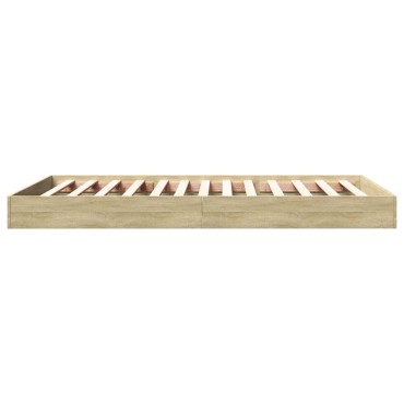 vidaXL Πλαίσιο Κρεβατιού Χωρ. Στρώμα Sonoma Δρυς 100x200εκ Επ. Ξύλο