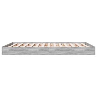 vidaXL Πλαίσιο Κρεβατιού Γκρι Sonoma 140x200 εκ. Επεξεργασμένο Ξύλο
