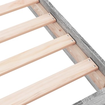 vidaXL Πλαίσιο Κρεβατιού Γκρι Sonoma 140x200 εκ. Επεξεργασμένο Ξύλο