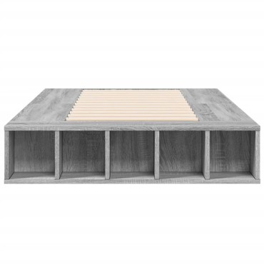 vidaXL Πλαίσιο Κρεβατιού Γκρι Sonoma 75x190 εκ. Επεξεργασμένο Ξύλο