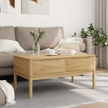 vidaXL Τραπεζάκι Σαλονιού FLORO Καφέ Κεριού 99x55,5x45cm Μασίφ Πεύκο 1 τεμ.