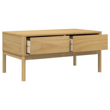 vidaXL Τραπεζάκι Σαλονιού FLORO Καφέ Κεριού 99x55,5x45cm Μασίφ Πεύκο 1 τεμ.