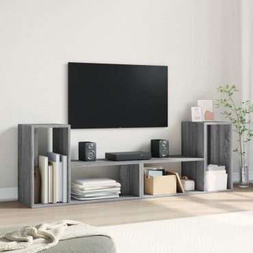 vidaXL Έπιπλα Τηλεόρασης 2 τεμ. Γκρι Sonoma 75x30x50cm Επεξ. Ξύλο