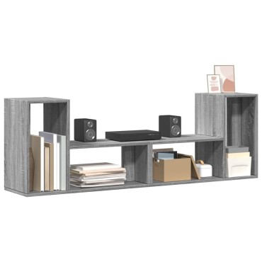 vidaXL Έπιπλα Τηλεόρασης 2 τεμ. Γκρι Sonoma 75x30x50cm Επεξ. Ξύλο