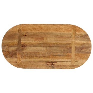 vidaXL Επιφάνεια Τραπεζιού Οβάλ 80x40x3,8cm Μασίφ Ξύλο Μάνγκο 1 τεμ.