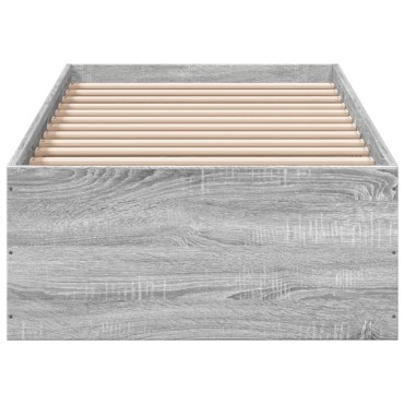 vidaXL Πλαίσιο Κρεβατιού Γκρι Sonoma 75x190 εκ. Επεξεργασμένο Ξύλο
