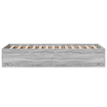vidaXL Πλαίσιο Κρεβατιού Γκρι Sonoma 75x190 εκ. Επεξεργασμένο Ξύλο