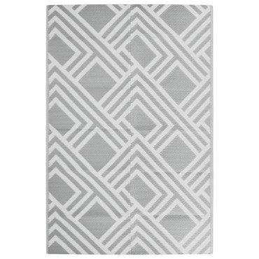 vidaXL Χαλί εξωτερικού χώρου ARAKIL γκρι 120x180 cm PP