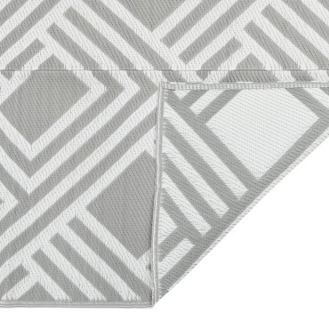 vidaXL Χαλί εξωτερικού χώρου ARAKIL γκρι 120x180 cm PP