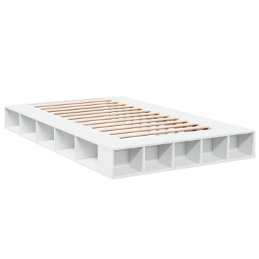 vidaXL Πλαίσιο Κρεβατιού Λευκό 120 x 200 εκ. Επεξεργ. Ξύλο