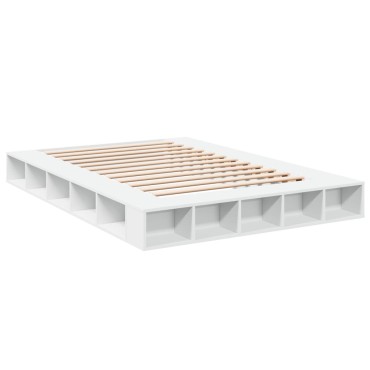 vidaXL Πλαίσιο Κρεβατιού Λευκό 160 x 200 εκ. από Επεξεργασμένο Ξύλο