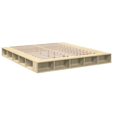 vidaXL Πλαίσιο Κρεβατιού Sonoma Δρυς 180x200 εκ. Επεξεργασμένο Ξύλο