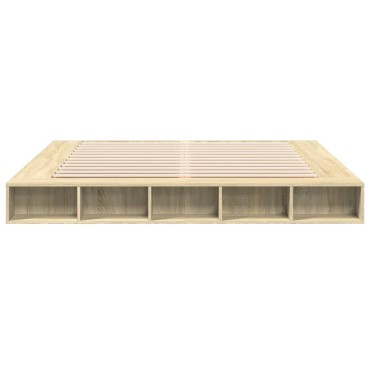 vidaXL Πλαίσιο Κρεβατιού Sonoma Δρυς 180x200 εκ. Επεξεργασμένο Ξύλο