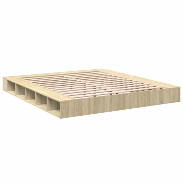 vidaXL Πλαίσιο Κρεβατιού Sonoma Δρυς 180x200 εκ. Επεξεργασμένο Ξύλο
