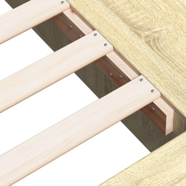 vidaXL Πλαίσιο Κρεβατιού Sonoma Δρυς 180x200 εκ. Επεξεργασμένο Ξύλο