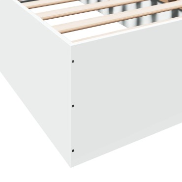 vidaXL Πλαίσιο Κρεβατιού Λευκό 75 x 190 εκ. από Επεξεργασμένο Ξύλο