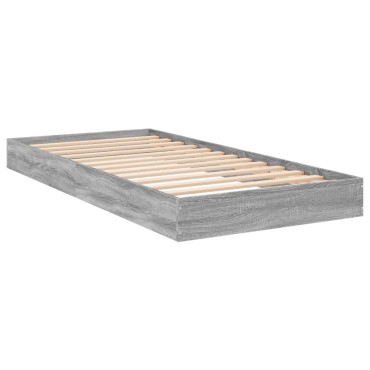 vidaXL Πλαίσιο Κρεβατιού Γκρι Sonoma 90x200 εκ. Επεξεργασμένο Ξύλο
