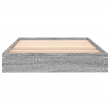 vidaXL Πλαίσιο Κρεβατιού Γκρι Sonoma 90x200 εκ. Επεξεργασμένο Ξύλο