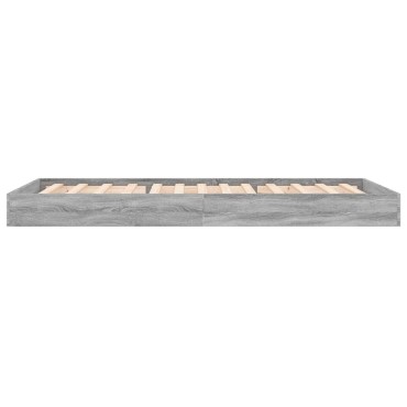 vidaXL Πλαίσιο Κρεβατιού Γκρι Sonoma 90x200 εκ. Επεξεργασμένο Ξύλο