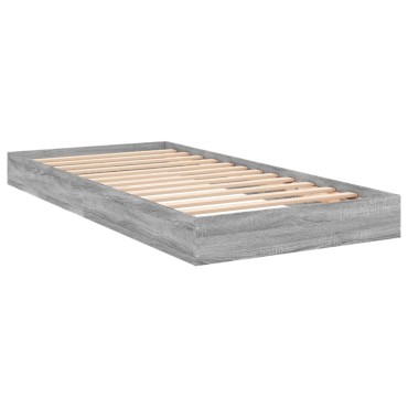 vidaXL Πλαίσιο Κρεβατιού Γκρι Sonoma 90x200 εκ. Επεξεργασμένο Ξύλο