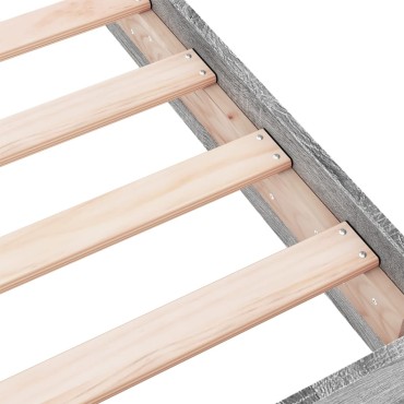 vidaXL Πλαίσιο Κρεβατιού Γκρι Sonoma 90x200 εκ. Επεξεργασμένο Ξύλο