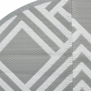 vidaXL Χαλί εξωτερικού χώρου ARAKIL γκρι Ø120 cm PP