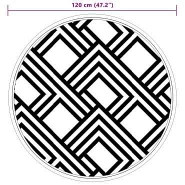 vidaXL Χαλί εξωτερικού χώρου ARAKIL γκρι Ø120 cm PP