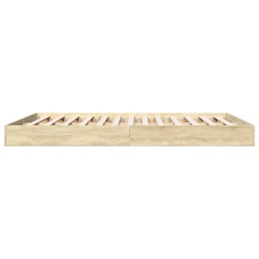 vidaXL Πλαίσιο Κρεβατιού Χωρ. Στρώμα Sonoma Δρυς 160x200 εκ. Επ. Ξύλο