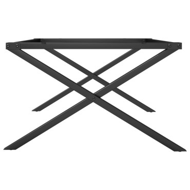 vidaXL Πόδια Τραπεζιού Σαλονιού σε Σχήμα «Χ» 80x70x43cm Ατσάλι 1 τεμ.