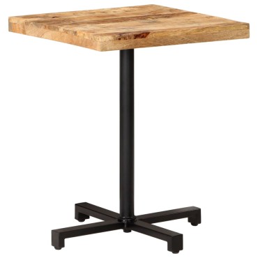 vidaXL Τραπέζι Bistro Τετράγωνο 60x60x75cm Ακατέργαστο Ξύλο Μάνγκο 1 τεμ.