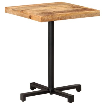 vidaXL Τραπέζι Bistro Τετράγωνο 60x60x75cm Ακατέργαστο Ξύλο Μάνγκο 1 τεμ.