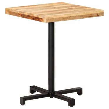 vidaXL Τραπέζι Bistro Τετράγωνο 60x60x75cm Ακατέργαστο Ξύλο Μάνγκο 1 τεμ.