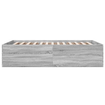 vidaXL Πλαίσιο Κρεβατιού Γκρι Sonoma 140x200 εκ. Επεξεργασμένο Ξύλο
