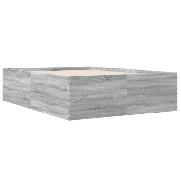 vidaXL Πλαίσιο Κρεβατιού Γκρι Sonoma 140x200 εκ. Επεξεργασμένο Ξύλο