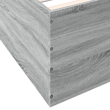 vidaXL Πλαίσιο Κρεβατιού Γκρι Sonoma 140x200 εκ. Επεξεργασμένο Ξύλο