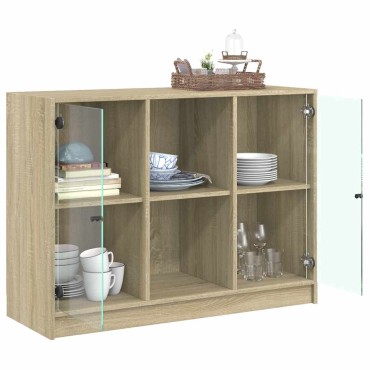 vidaXL Μπουφές Sonoma Δρυς 102x37x75,5cm Επεξεργασμένο Ξύλο 1 τεμ.