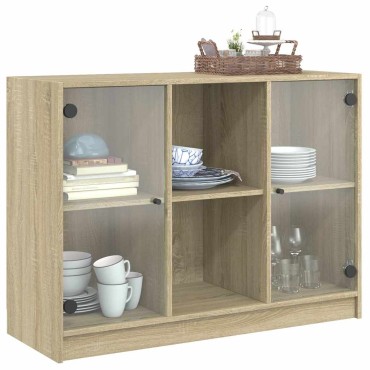 vidaXL Μπουφές Sonoma Δρυς 102x37x75,5cm Επεξεργασμένο Ξύλο 1 τεμ.