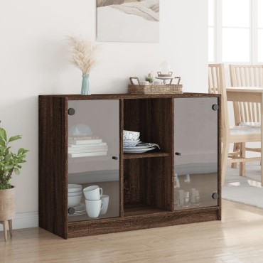 vidaXL Μπουφές Καφέ Δρυς 102x37x75,5cm Επεξεργασμένο Ξύλο 1 τεμ.