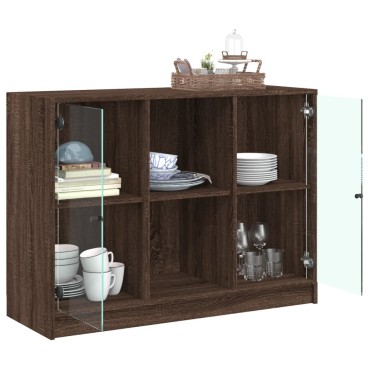 vidaXL Μπουφές Καφέ Δρυς 102x37x75,5cm Επεξεργασμένο Ξύλο 1 τεμ.