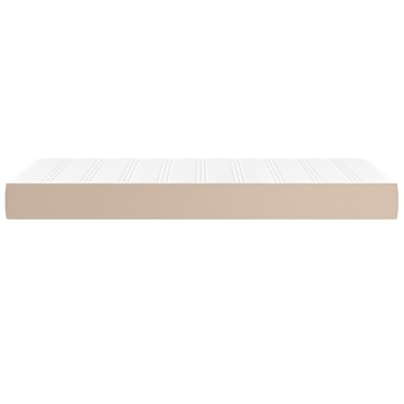 vidaXL Στρώμα με Pocket Springs Καπουτσίνο 90x190x20cm Συνθετ. Δέρμα 1 τεμ. - Μονό