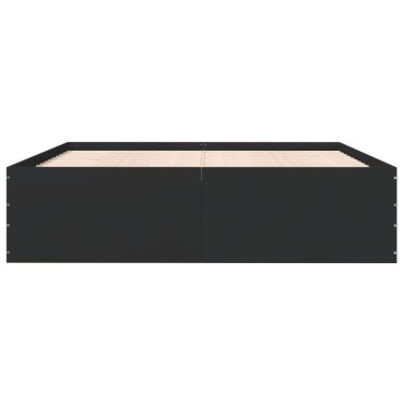 vidaXL Πλαίσιο Κρεβατιού Μαύρο 180 x 200 εκ. από Επεξεργασμένο Ξύλο