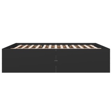 vidaXL Πλαίσιο Κρεβατιού Μαύρο 180 x 200 εκ. από Επεξεργασμένο Ξύλο
