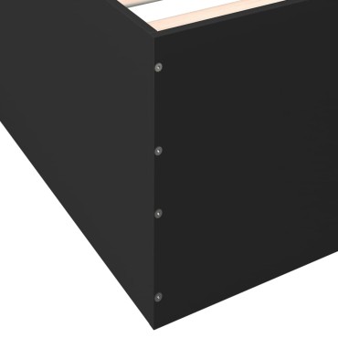 vidaXL Πλαίσιο Κρεβατιού Μαύρο 180 x 200 εκ. από Επεξεργασμένο Ξύλο