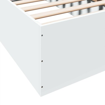 vidaXL Πλαίσιο Κρεβατιού Λευκό 90 x 190 εκ. από Επεξεργασμένο Ξύλο