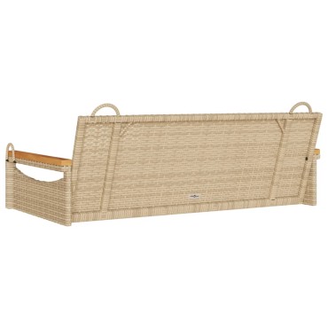 vidaXL Παγκάκι Κούνια Μπεζ 109x62x40cm από Συνθετικό Ρατάν 1 τεμ.