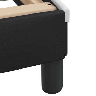 vidaXL Κρεβάτι με Στρώμα Μαύρο/Λευκό 180x200 εκ. από Συνθετικό δέρμα